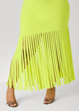 Fringed Knit Maxi Dress