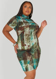 Plus SizePrinted Bodycon Dress