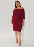 Belted Off The Shoulder Dress