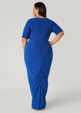 Ruched Maxi Bodycon Dress