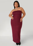 Brushed Strapless Maxi Dress