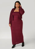 Plus Size Brushed Strapless Maxi Dress