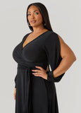 Tall Split Sleeve A Line Maxi Dress