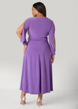 Split Sleeve A Line Maxi Dress