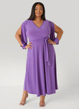 Split Sleeve A Line Maxi Dress