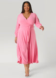 Split Sleeve A Line Maxi Dress
