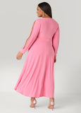 Split Sleeve A Line Maxi Dress