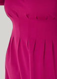 Pleated Crepe A Line Dress