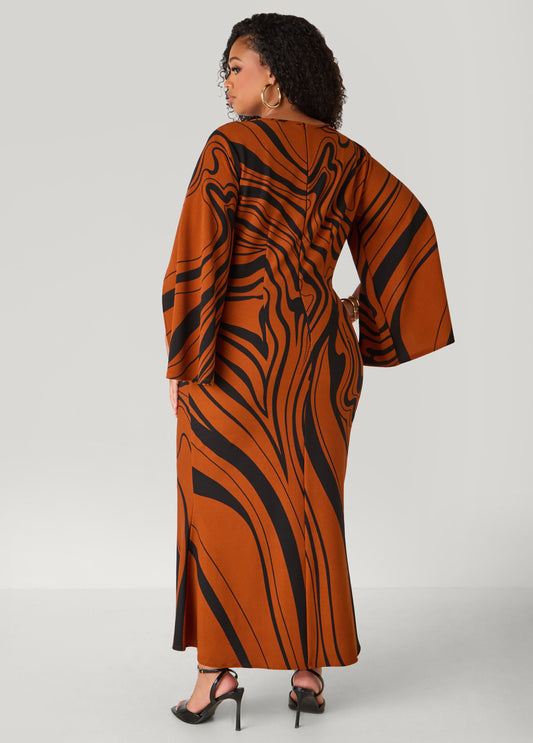 Drama Sleeved Floral Maxi Dress