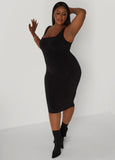 Square Neck Midi Tank Dress
