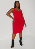 Square Neck Bodycon Tank Dress