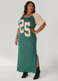 Jersey Two Tone Maxi Dress