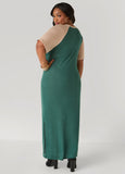 Jersey Two Tone Maxi Dress