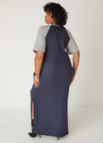 Jersey Two Tone Maxi Dress