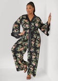 Floral Faux Wrap Jumpsuit
