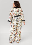 Floral Faux Wrap Jumpsuit