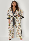 Floral Faux Wrap Jumpsuit