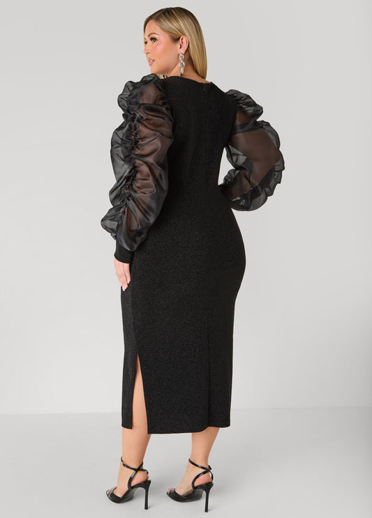 Organza Paneled Lurex™ Dress