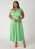 Plus Size Maxi Dress Green Infinity Dress Multi Way Dress