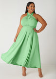 Plus Size Maxi Dress Green Infinity Dress Multi Way Dress