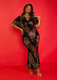 Plus Size Gown Dress Sequined Maxi Dress Black Holiday Dress