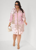 Bandana Print Shirt Dress
