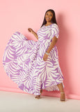 Plus Size Purple Maxi Dress Plus Size Fit Flare A Line Dress