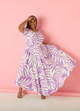 Plus Size Purple Maxi Dress Plus Size Fit Flare A Line Dress