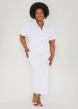 Textured Maxi Shirtdress