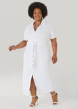 Textured Maxi Shirtdress