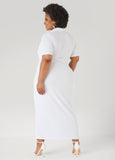Textured Maxi Shirtdress