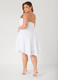 Strapless Rosette A Line Dress