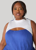 Two Tone Cutout Maxi Dress