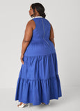Two Tone Cutout Maxi Dress