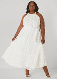 Pompom Gauze Maxi Dress