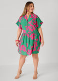 Cuffed Floral Babydoll Dress
