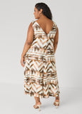 Abstract Print Midaxi Dress