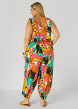 Abstract Print Joggers Jumpsuit