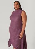 Pleated Mock Neck Top