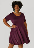 Plus Size Gathered A Line Dress