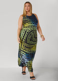 Plus Size Tribal Print Maxi Dress