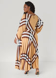 Tall Plaid A Line Maxi Dress