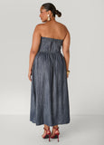 Strapless Denim Maxi Dress