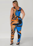 Abstract Print Catsuit