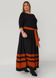 Striped Maxi A Line Dress