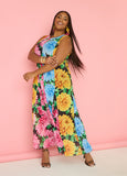 Plus Size Black Flower Maxi Dress Plus Size Mesh Dress