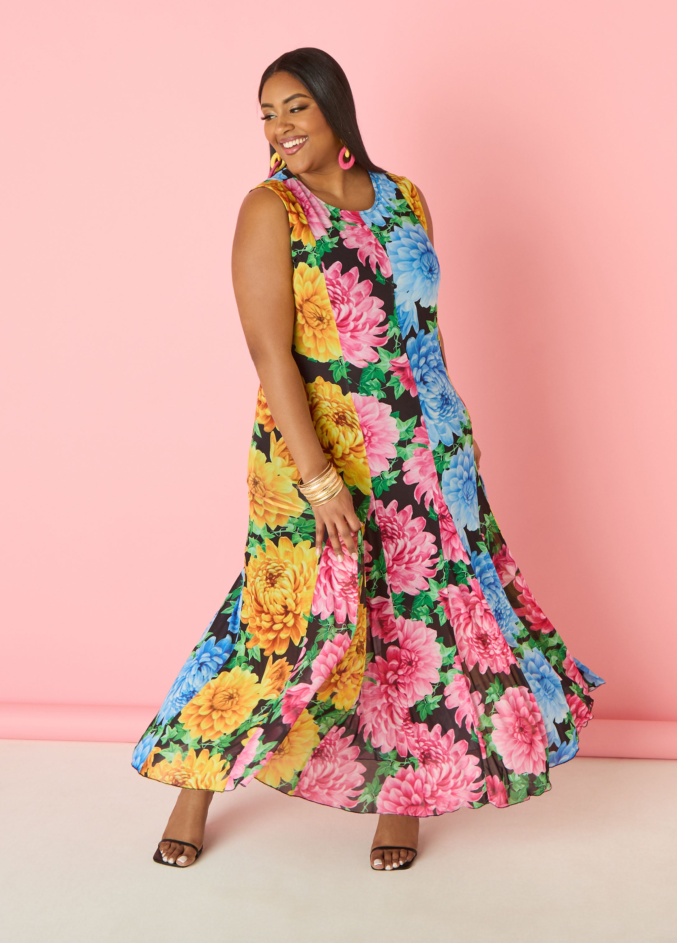 Tall Floral Print Mesh Maxi Dress Ashley Stewart Tall Floral Print Mesh Maxi Dress Ashley Stewart