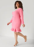 Bow Embellished Cutout Dress