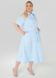 Striped A Line Midaxi Shirtdress
