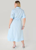 Striped A Line Midaxi Shirtdress